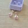 ABRIDOR PLATA CUBIK REDONDO ENGARZADO ROSA 6 MM