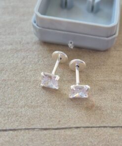 ABRIDOR PLATA  STRASS CUADRADO