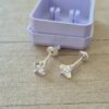 ABRIDOR PLATA CUBIK REDONDO ENGARZADO CUATRO PUNTAS CHICO COLOR BLANCO