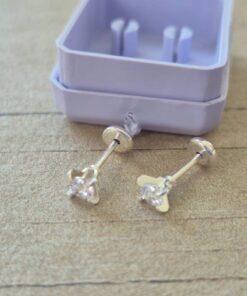 ABRIDOR PLATA CUBIK REDONDO ENGARZADO CUATRO PUNTAS CHICO COLOR BLANCO