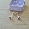 ABRIDOR PLATA CUBIK REDONDO ENGARZADO CUATRO PUNTAS CHICO COLOR LILA