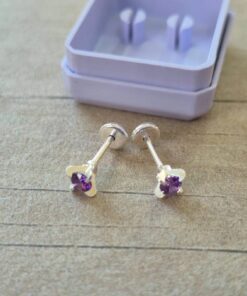 ABRIDOR PLATA CUBIK REDONDO ENGARZADO CUATRO PUNTAS CHICO COLOR LILA