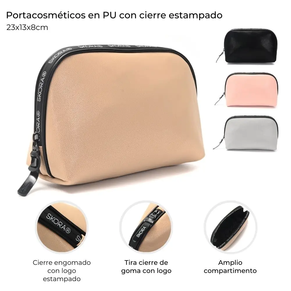 Portacosmetico empanada con cierre estampado 23x13x8cm x1 unid - Imagen 8