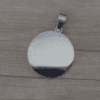 DIJE DE ACERO MEDALLA REDONDA 30 MM PARA GRABAR PULIDA EN UNA CARA. ESPESOR 1 MM