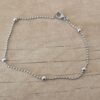 PULSERA DE ACERO DE BOLITAS 1 mm CON BOLITAS INTERCALADAS 3 MM. LARGO 19 CM (copia)