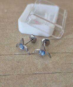 ABRIDOR DE ACERO COLIBRI CON STRASS CELESTE