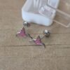 ABRIDOR DE ACERO COLIBRI ESMALTADO ROSA