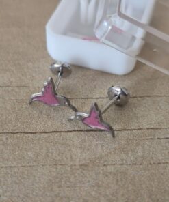 ABRIDOR DE ACERO COLIBRI ESMALTADO ROSA