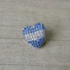 ESCARAPELA CORAZON ARGENTINA CON STRASS. TAMAÑO 20 MM