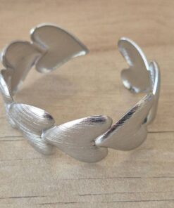 PULSERA DE ACERO ESCLAVA ABIERTA TRABAJADA