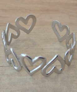 PULSERA DE ACERO ESCLAVA ABIERTA TRABAJADA