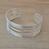 PULSERA DE ACERO BLANCO ESCLAVA ABIERTA