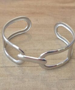 PULSERA DE ACERO ESCLAVA ABIERTA TRABAJADA