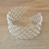 PULSERA DE ACERO BLANCO ESCLAVA ABIERTA
