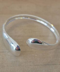 PULSERA DE ACERO BLANCO ESCLAVA ABIERTA
