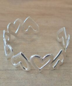 PULSERA DE ACERO BLANCO ESCLAVA ABIERTA
