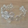 PULSERA DE ACERO BLANCO ESCLAVA ABIERTA