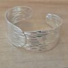 PULSERA DE ACERO BLANCO ESCLAVA ABIERTA
