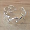 PULSERA DE ACERO BLANCO ESCLAVA ABIERTA
