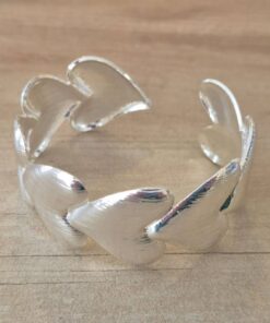 PULSERA DE ACERO BLANCO ESCLAVA ABIERTA