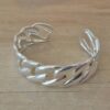 PULSERA DE ACERO BLANCO ESCLAVA ABIERTA