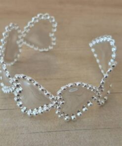 PULSERA DE ACERO BLANCO ESCLAVA ABIERTA
