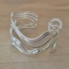 PULSERA DE ACERO BLANCO ESCLAVA ABIERTA