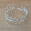 PULSERA DE ACERO BLANCO ESCLAVA ABIERTA