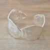 PULSERA DE ACERO BLANCO ESCLAVA ABIERTA
