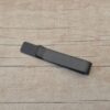 TRABACORBATA LISO DE ACERO NEGRO, APTO PARA GRABAR. MEDIDAS 8 X 45 MM