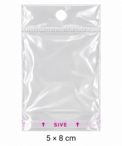Bolsas Exhibidoras Bijouterie Colgante Adhesivo 5x8cm X 200u